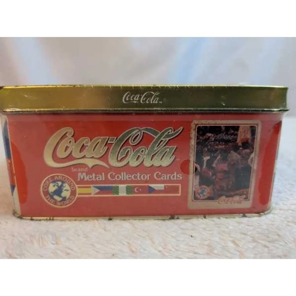 Coca-Cola Metal Collector Cards Tin Cans Coke Around the World Limited Edition